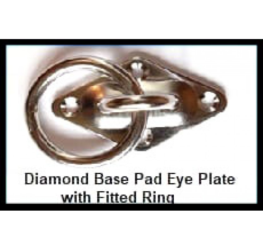 Diamond Base Pad Eye Plate with Ring Rope Services Direct